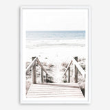 Shop Beach Stairs Photo Art Print a coastal themed photography wall art print from The Print Emporium wall artwork collection - Buy Australian made fine art poster and framed prints for the home and your interior decor, TPE-786-AP