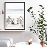 Shop Beach Stairs Photo Art Print a coastal themed photography wall art print from The Print Emporium wall artwork collection - Buy Australian made fine art poster and framed prints for the home and your interior decor, TPE-786-AP