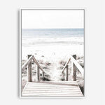 Shop Beach Stairs Photo Canvas Print a coastal themed photography framed stretched canvas print from The Print Emporium wall artwork collection - Buy Australian made prints for the home and your interior decor space, TPE-786-CA-35X46-NF