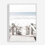 Shop Beach Stairs Photo Canvas Print a coastal themed photography framed stretched canvas print from The Print Emporium wall artwork collection - Buy Australian made prints for the home and your interior decor space, TPE-786-CA-35X46-NF