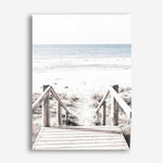 Shop Beach Stairs Photo Canvas Print a coastal themed photography framed stretched canvas print from The Print Emporium wall artwork collection - Buy Australian made prints for the home and your interior decor space, TPE-786-CA-35X46-NF