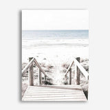Shop Beach Stairs Photo Canvas Print a coastal themed photography framed stretched canvas print from The Print Emporium wall artwork collection - Buy Australian made prints for the home and your interior decor space, TPE-786-CA-35X46-NF