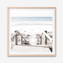 Shop Beach Stairs (Square) Photo Art Print a coastal themed photography wall art print from The Print Emporium wall artwork collection - Buy Australian made fine art poster and framed prints for the home and your interior decor, TPE-1029-AP