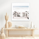 Shop Beach Stairs (Square) Photo Art Print a coastal themed photography wall art print from The Print Emporium wall artwork collection - Buy Australian made fine art poster and framed prints for the home and your interior decor, TPE-1029-AP