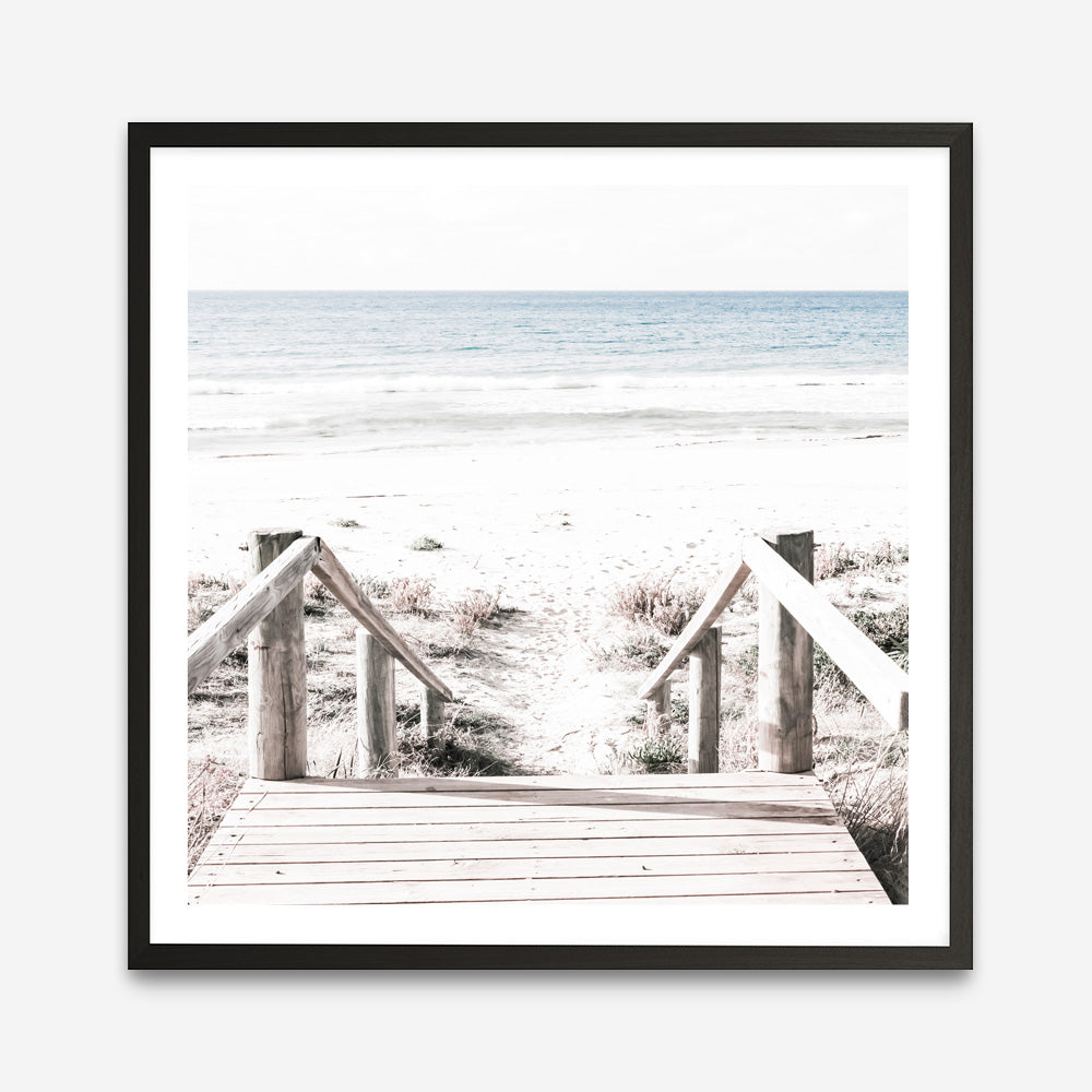 Shop Beach Stairs (Square) Photo Art Print a coastal themed photography wall art print from The Print Emporium wall artwork collection - Buy Australian made fine art poster and framed prints for the home and your interior decor, TPE-1029-AP
