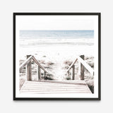Shop Beach Stairs (Square) Photo Art Print a coastal themed photography wall art print from The Print Emporium wall artwork collection - Buy Australian made fine art poster and framed prints for the home and your interior decor, TPE-1029-AP