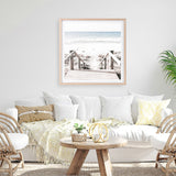 Shop Beach Stairs (Square) Photo Art Print a coastal themed photography wall art print from The Print Emporium wall artwork collection - Buy Australian made fine art poster and framed prints for the home and your interior decor, TPE-1029-AP