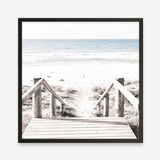 Shop Beach Stairs (Square) Photo Art Print a coastal themed photography wall art print from The Print Emporium wall artwork collection - Buy Australian made fine art poster and framed prints for the home and your interior decor, TPE-1029-AP