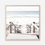 Shop Beach Stairs (Square) Photo Art Print a coastal themed photography wall art print from The Print Emporium wall artwork collection - Buy Australian made fine art poster and framed prints for the home and your interior decor, TPE-1029-AP