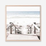 Shop Beach Stairs (Square) Photo Art Print a coastal themed photography wall art print from The Print Emporium wall artwork collection - Buy Australian made fine art poster and framed prints for the home and your interior decor, TPE-1029-AP