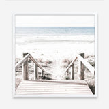 Shop Beach Stairs (Square) Photo Art Print a coastal themed photography wall art print from The Print Emporium wall artwork collection - Buy Australian made fine art poster and framed prints for the home and your interior decor, TPE-1029-AP