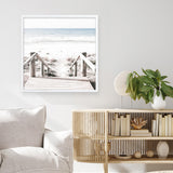 Shop Beach Stairs (Square) Photo Art Print a coastal themed photography wall art print from The Print Emporium wall artwork collection - Buy Australian made fine art poster and framed prints for the home and your interior decor, TPE-1029-AP
