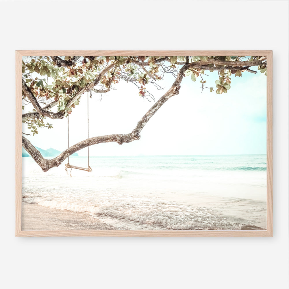 Shop Beach Swing I Photo Art Print a coastal themed photography wall art print from The Print Emporium wall artwork collection - Buy Australian made fine art poster and framed prints for the home and your interior decor, TPE-522-AP