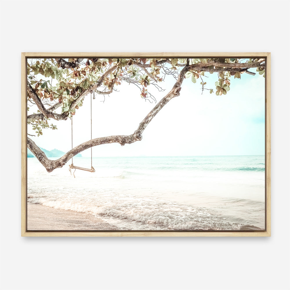 Shop Beach Swing I Photo Canvas Print a coastal themed photography framed stretched canvas print from The Print Emporium wall artwork collection - Buy Australian made prints for the home and your interior decor space, TPE-522-CA-35X46-NF