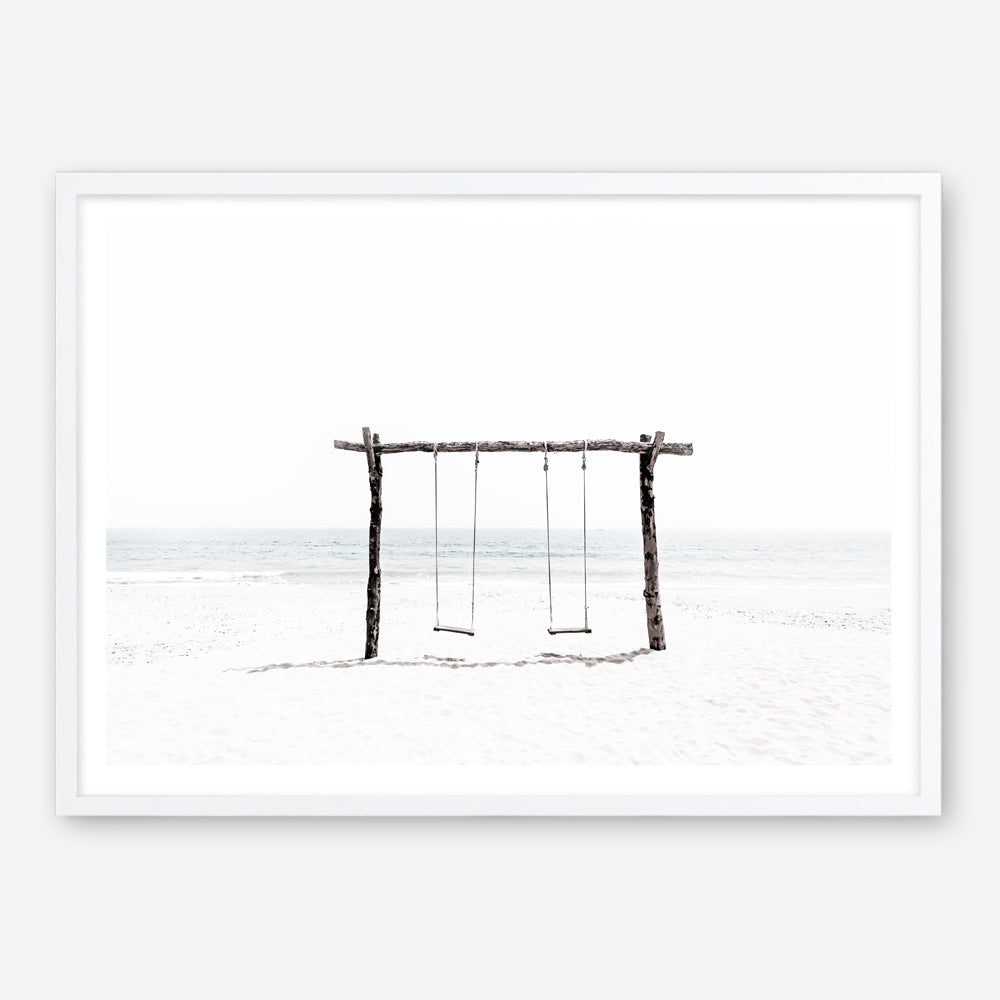 Shop Beach Swing II Photo Art Print a coastal themed photography wall art print from The Print Emporium wall artwork collection - Buy Australian made fine art poster and framed prints for the home and your interior decor, TPE-780-AP