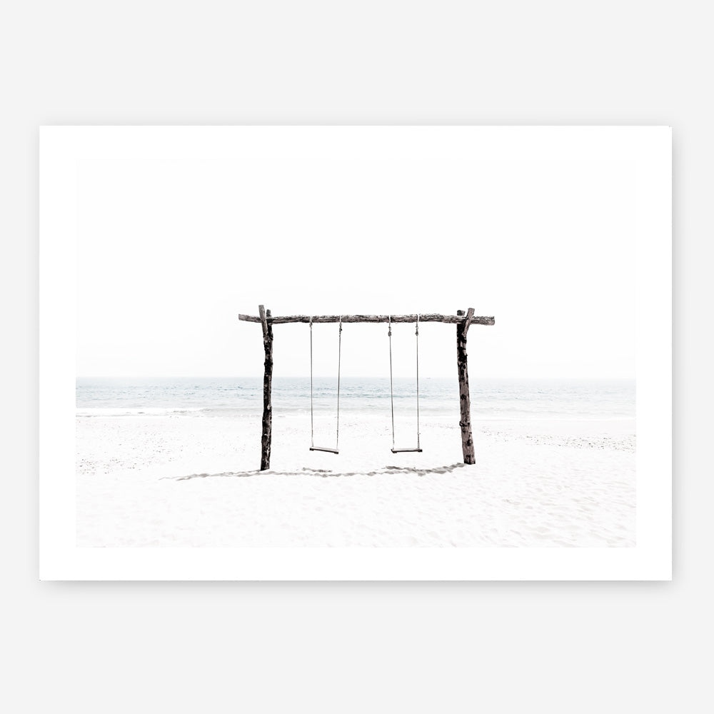 Shop Beach Swing II Photo Art Print a coastal themed photography wall art print from The Print Emporium wall artwork collection - Buy Australian made fine art poster and framed prints for the home and your interior decor, TPE-780-AP