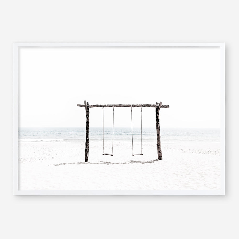Shop Beach Swing II Photo Art Print a coastal themed photography wall art print from The Print Emporium wall artwork collection - Buy Australian made fine art poster and framed prints for the home and your interior decor, TPE-780-AP
