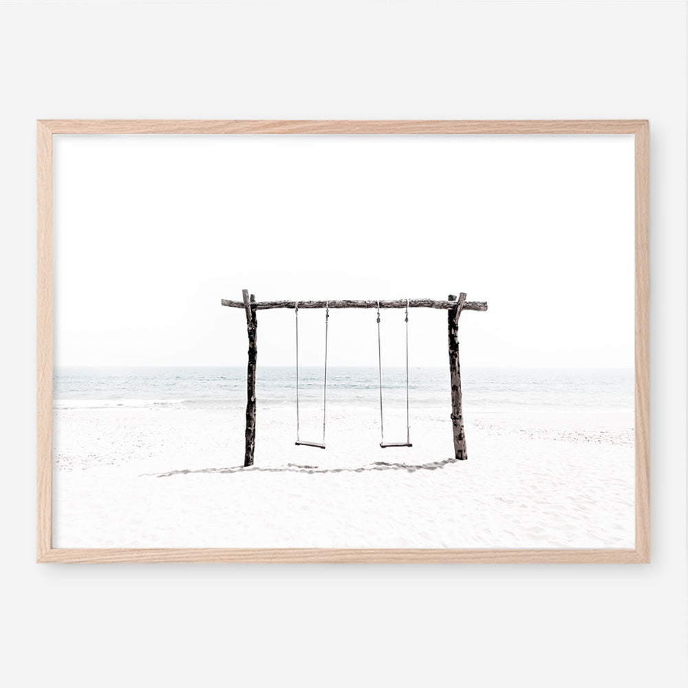 Shop Beach Swing II Photo Art Print a coastal themed photography wall art print from The Print Emporium wall artwork collection - Buy Australian made fine art poster and framed prints for the home and your interior decor, TPE-780-AP