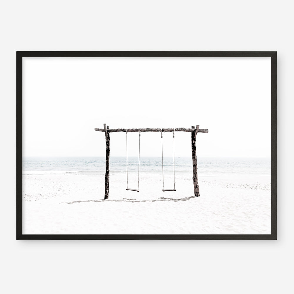 Shop Beach Swing II Photo Art Print a coastal themed photography wall art print from The Print Emporium wall artwork collection - Buy Australian made fine art poster and framed prints for the home and your interior decor, TPE-780-AP