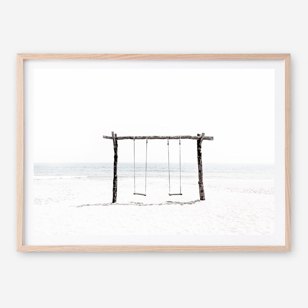 Shop Beach Swing II Photo Art Print a coastal themed photography wall art print from The Print Emporium wall artwork collection - Buy Australian made fine art poster and framed prints for the home and your interior decor, TPE-780-AP