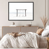 Shop Beach Swing II Photo Canvas Print a coastal themed photography framed stretched canvas print from The Print Emporium wall artwork collection - Buy Australian made prints for the home and your interior decor space, TPE-780-CA-35X46-NF