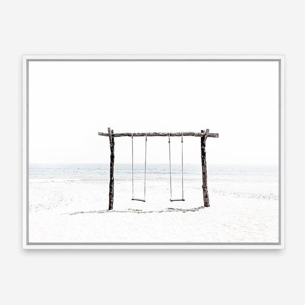 Shop Beach Swing II Photo Canvas Print a coastal themed photography framed stretched canvas print from The Print Emporium wall artwork collection - Buy A