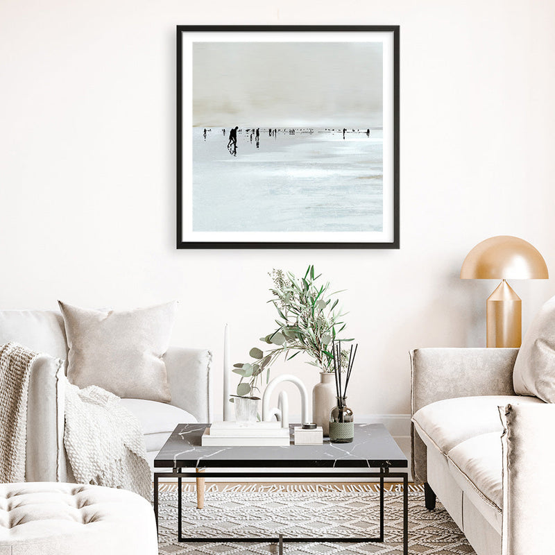 Shop Beachy (Square) Art Print a painted abstract themed wall art print from The Print Emporium wall artwork collection - Buy Australian made fine art painting style poster and framed prints for the home and your interior decor room, TPE-DH-239-AP
