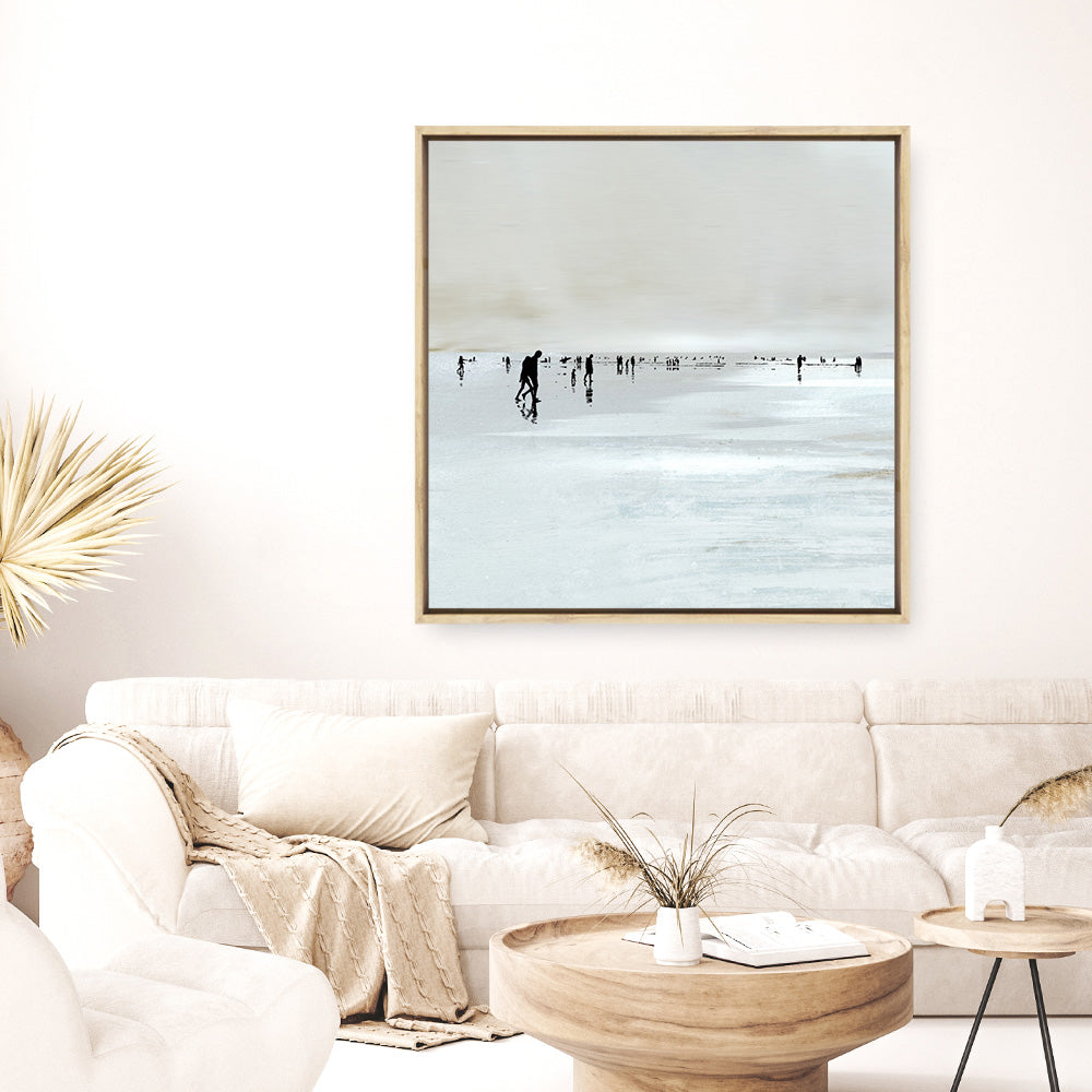 Shop Beachy (Square) Canvas Print a painted abstract themed framed canvas wall art print from The Print Emporium artwork collection - Buy Australian made fine art painting style stretched canvas prints for the home and your interior decor space, TPE-DH-239-CA-40X40-NF