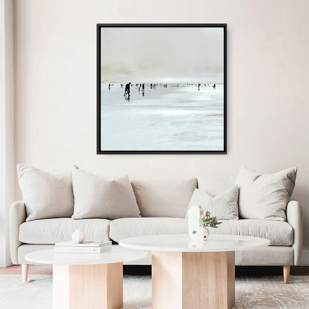 Shop Beachy (Square) Canvas Print a painted abstract themed framed canvas wall art print from The Print Emporium artwork collection - Buy Australian made fine art painting style stretched canvas prints for the home and your interior decor space, TPE-DH-239-CA-40X40-NF