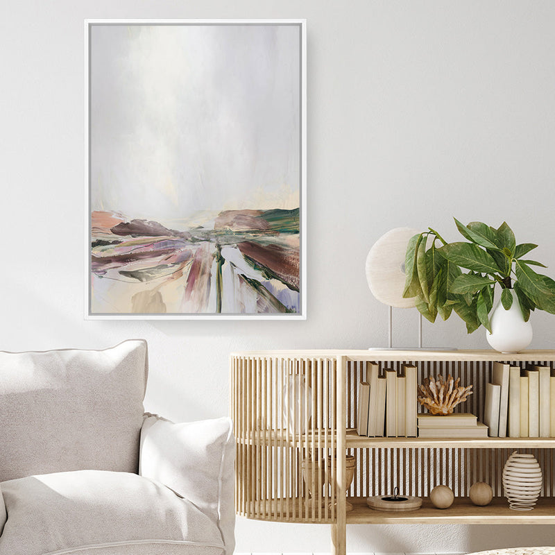 Shop Beauty Land Canvas Print a painted abstract themed framed canvas wall art print from The Print Emporium artwork collection - Buy Australian made fine art painting style stretched canvas prints for the home and your interior decor space, TPE-DH-337-CA-35X46-NF
