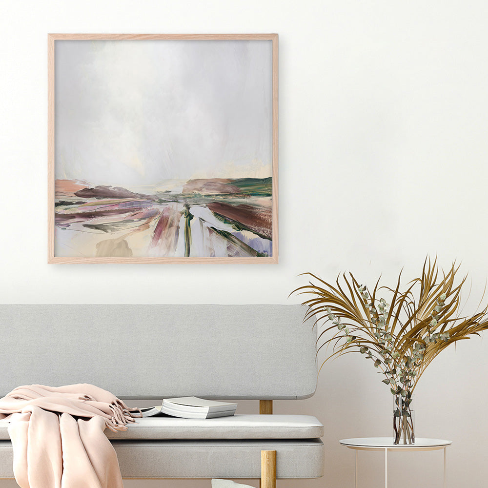 Shop Beauty Land (Square) Art Print a painted abstract themed wall art print from The Print Emporium wall artwork collection - Buy Australian made fine art painting style poster and framed prints for the home and your interior decor room, TPE-DH-147-AP