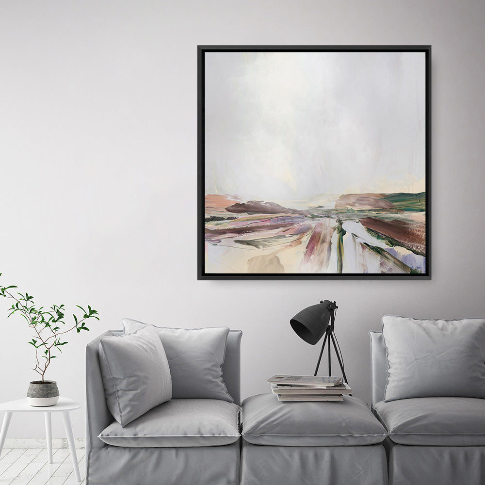Shop Beauty Land (Square) Canvas Print a painted abstract themed framed canvas wall art print from The Print Emporium artwork collection - Buy Australian made fine art painting style stretched canvas prints for the home and your interior decor space, TPE-DH-147-CA-40X40-NF
