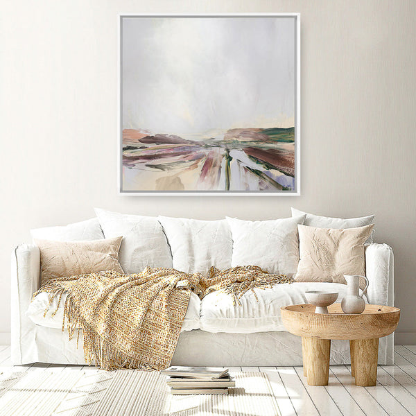 Shop Beauty Land (Square) Canvas Print a painted abstract themed framed canvas wall art print from The Print Emporium artwork collection - Buy Australian made fine art painting style stretched canvas prints for the home and your interior decor space, TPE-DH-147-CA-40X40-NF
