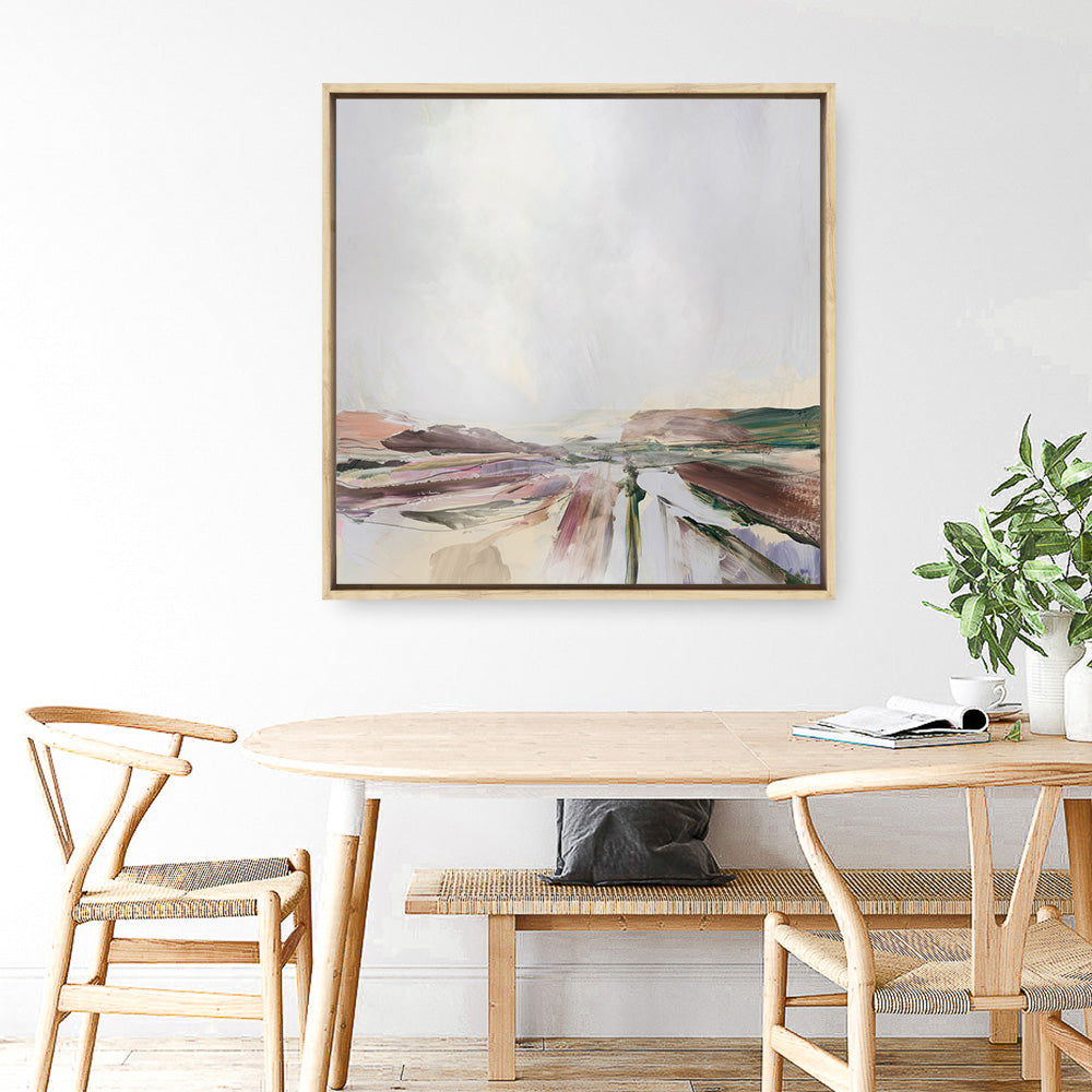 Shop Beauty Land (Square) Canvas Print a painted abstract themed framed canvas wall art print from The Print Emporium artwork collection - Buy Australian made fine art painting style stretched canvas prints for the home and your interior decor space, TPE-DH-147-CA-40X40-NF