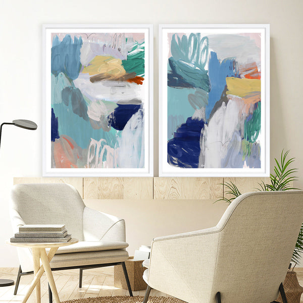 Shop Beguiled II Art Print a painted abstract themed wall art print from The Print Emporium wall artwork collection - Buy Australian made fine art painting style poster and framed prints for the home and your interior decor room, TPE-PC-PI257-AP