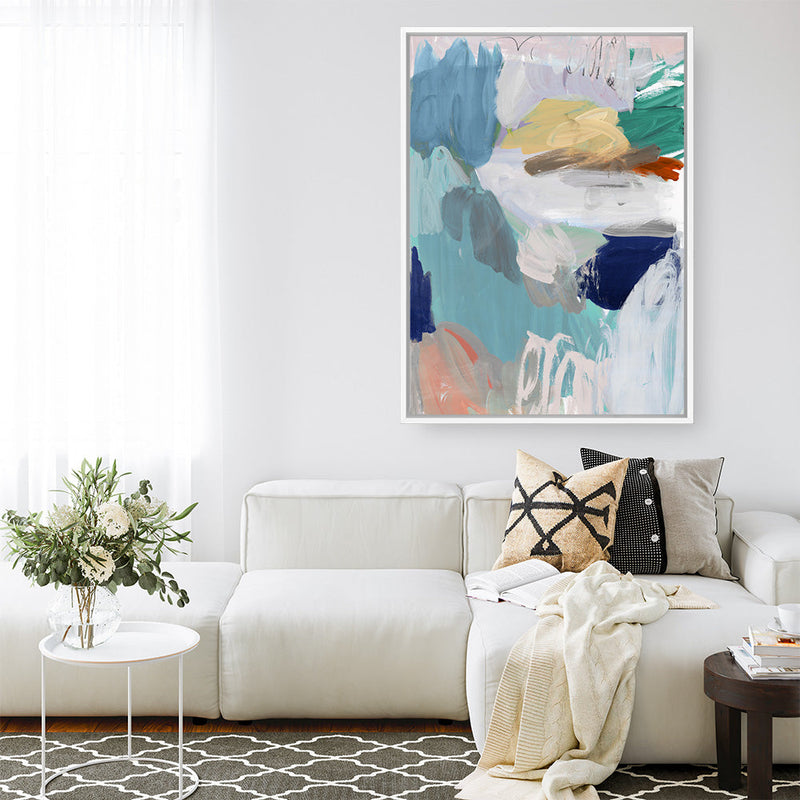Shop Beguiled II Canvas Print a painted abstract themed framed canvas wall art print from The Print Emporium artwork collection - Buy Australian made fine art painting style stretched canvas prints for the home and your interior decor space, TPE-PC-PI257-CA-35X46-NF