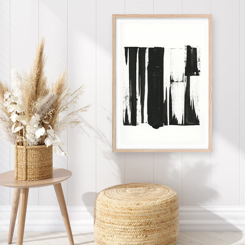 Shop Black Bars I Art Print a painted abstract themed wall art print from The Print Emporium wall artwork collection - Buy Australian made fine art painting style poster and framed prints for the home and your interior decor room, TPE-PC-WZ020-AP