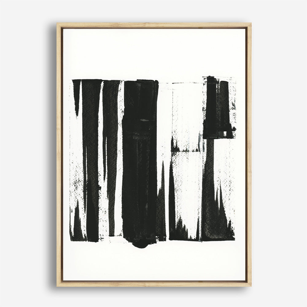 Shop Black Bars I Canvas Print a painted abstract themed framed canvas wall art print from The Print Emporium artwork collection - Buy Australian made fine art painting style stretched canvas prints for the home and your interior decor space, TPE-PC-WZ020-CA-35X46-NF