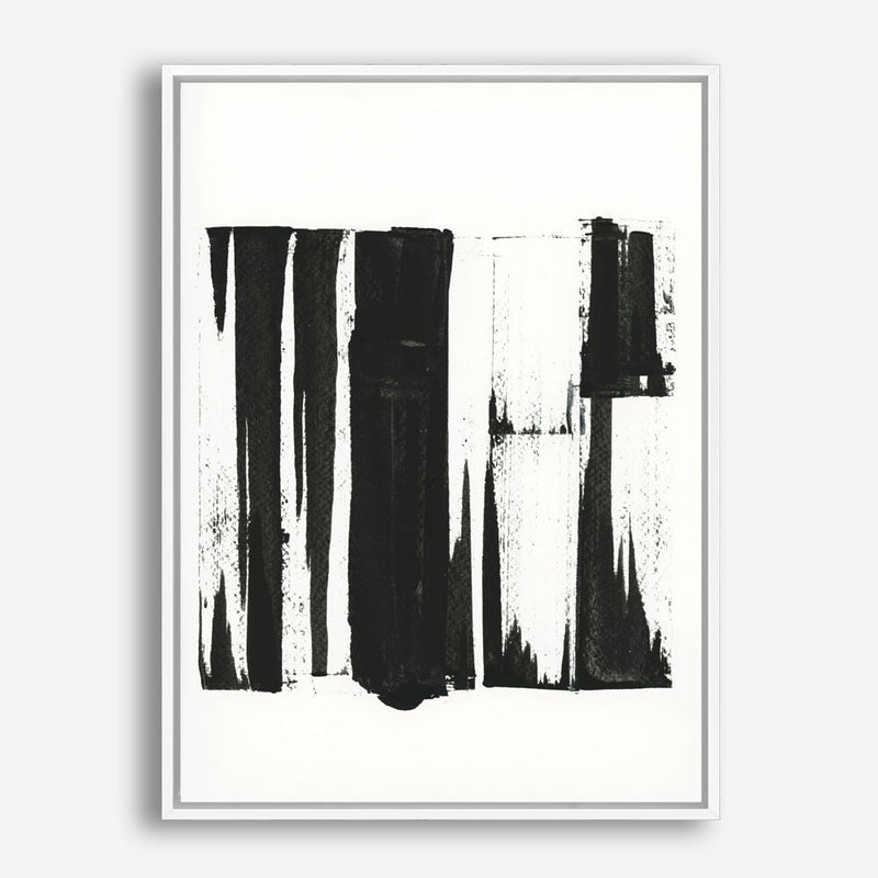 Shop Black Bars I Canvas Print a painted abstract themed framed canvas wall art print from The Print Emporium artwork collection - Buy Australian made fine art painting style stretched canvas prints for the home and your interior decor space, TPE-PC-WZ020-CA-35X46-NF