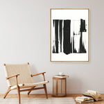 Shop Black Bars I Canvas Print a painted abstract themed framed canvas wall art print from The Print Emporium artwork collection - Buy Australian made fine art painting style stretched canvas prints for the home and your interior decor space, TPE-PC-WZ020-CA-35X46-NF