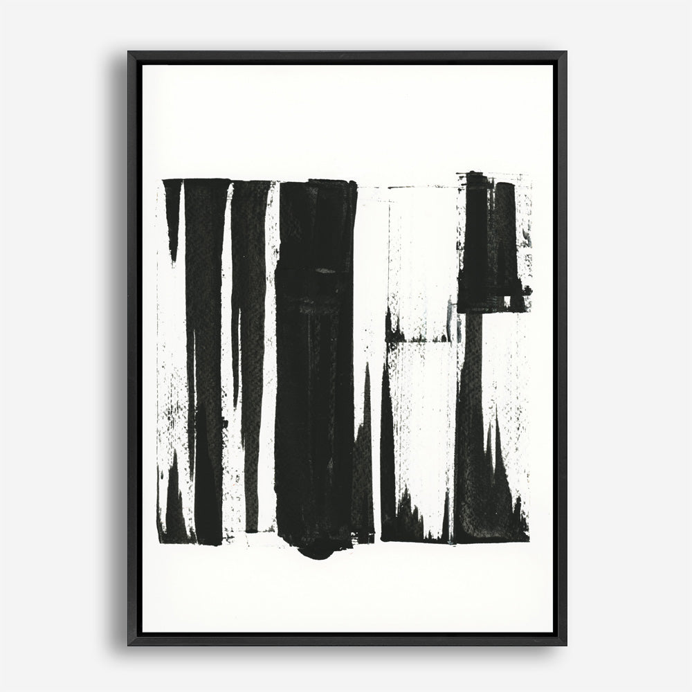 Shop Black Bars I Canvas Print a painted abstract themed framed canvas wall art print from The Print Emporium artwork collection - Buy Australian made fine art painting style stretched canvas prints for the home and your interior decor space, TPE-PC-WZ020-CA-35X46-NF