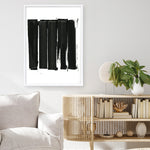 Shop Black Bars II Art Print a painted abstract themed wall art print from The Print Emporium wall artwork collection - Buy Australian made fine art painting style poster and framed prints for the home and your interior decor room, TPE-PC-WZ021-AP