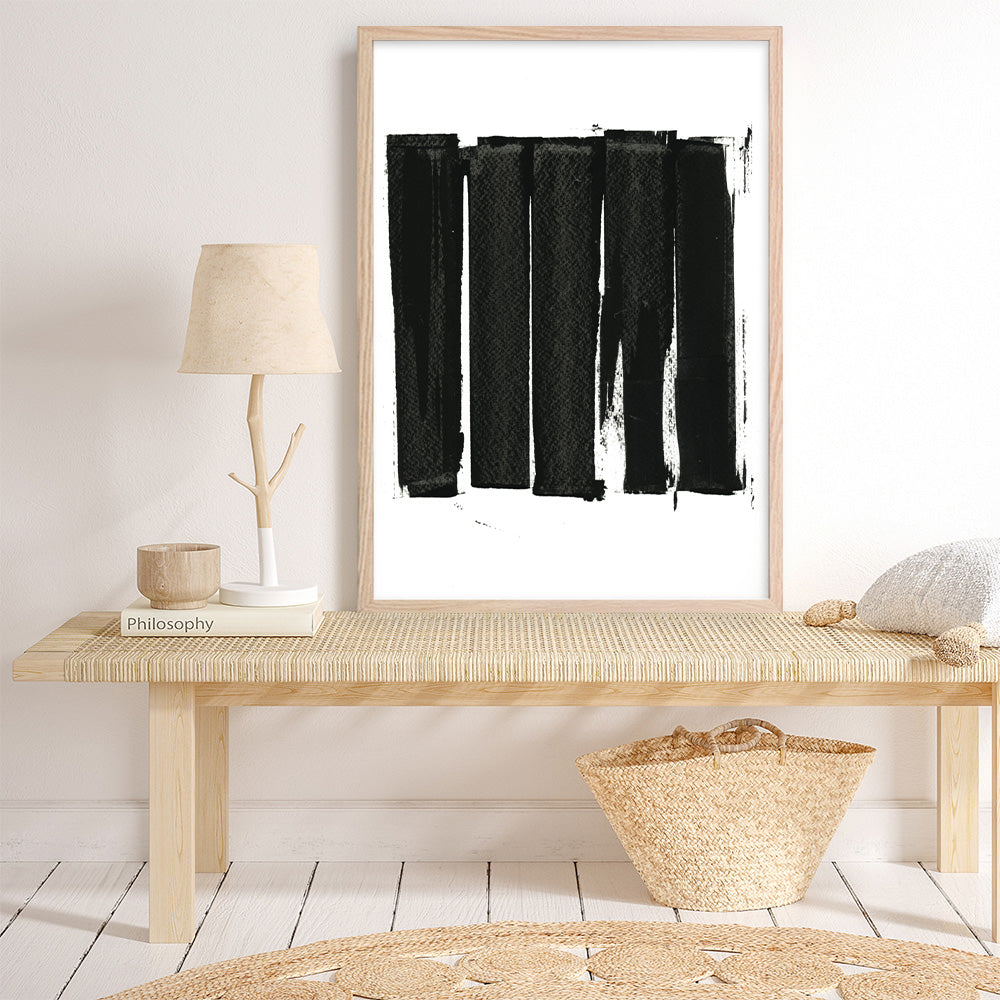 Shop Black Bars II Art Print a painted abstract themed wall art print from The Print Emporium wall artwork collection - Buy Australian made fine art painting style poster and framed prints for the home and your interior decor room, TPE-PC-WZ021-AP