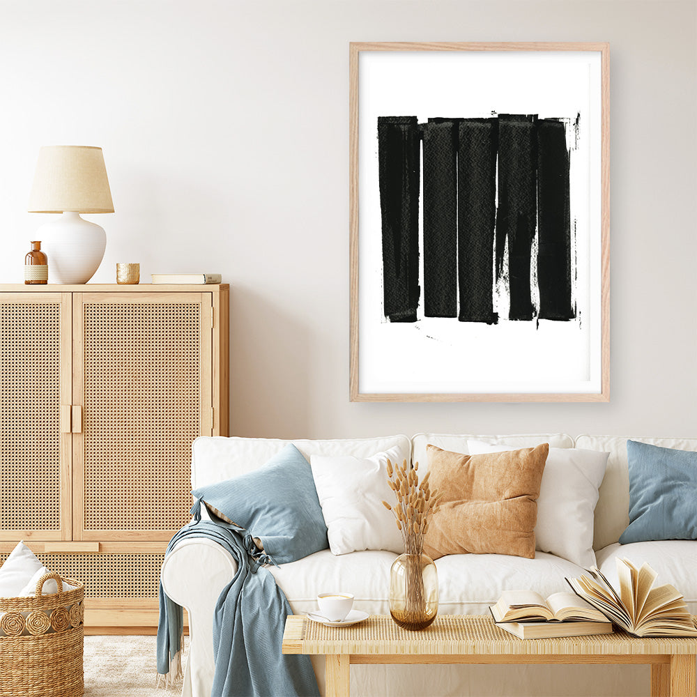 Shop Black Bars II Art Print a painted abstract themed wall art print from The Print Emporium wall artwork collection - Buy Australian made fine art painting style poster and framed prints for the home and your interior decor room, TPE-PC-WZ021-AP