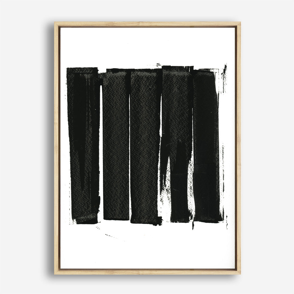 Shop Black Bars II Canvas Print a painted abstract themed framed canvas wall art print from The Print Emporium artwork collection - Buy Australian made fine art painting style stretched canvas prints for the home and your interior decor space, TPE-PC-WZ021-CA-35X46-NF