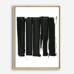 Shop Black Bars II Canvas Print a painted abstract themed framed canvas wall art print from The Print Emporium artwork collection - Buy Australian made fine art painting style stretched canvas prints for the home and your interior decor space, TPE-PC-WZ021-CA-35X46-NF