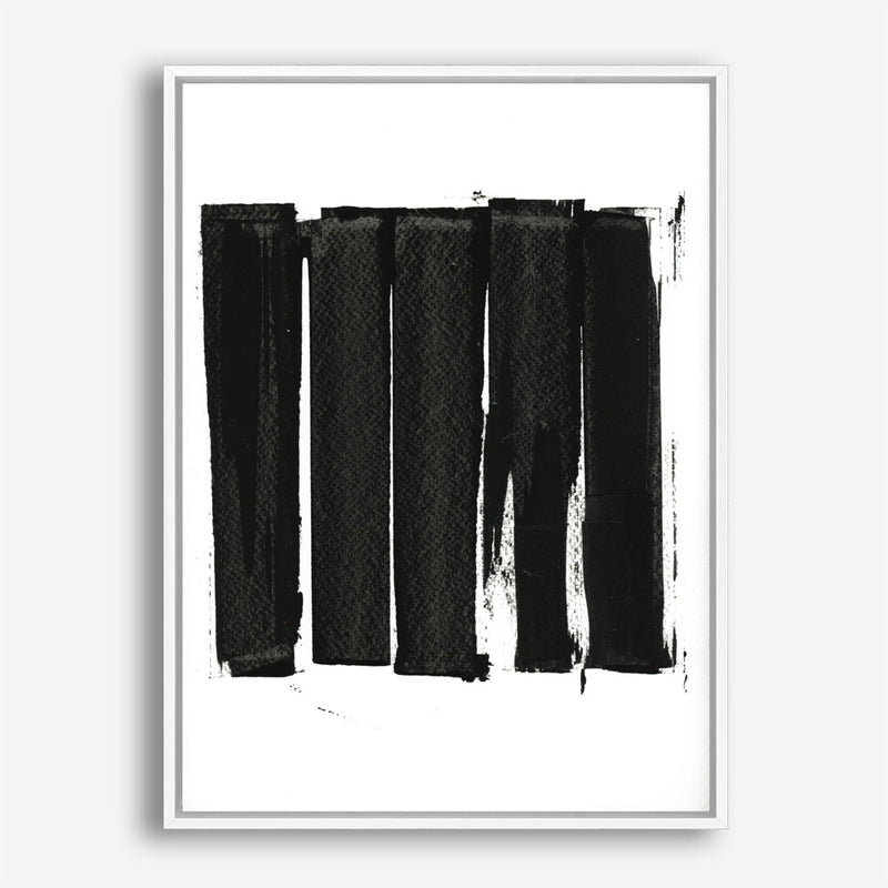 Shop Black Bars II Canvas Print a painted abstract themed framed canvas wall art print from The Print Emporium artwork collection - Buy Australian made fine art painting style stretched canvas prints for the home and your interior decor space, TPE-PC-WZ021-CA-35X46-NF