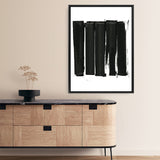 Shop Black Bars II Canvas Print a painted abstract themed framed canvas wall art print from The Print Emporium artwork collection - Buy Australian made fine art painting style stretched canvas prints for the home and your interior decor space, TPE-PC-WZ021-CA-35X46-NF