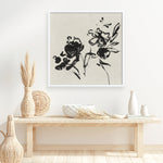 Shop Black Florals I (Square) Art Print a painted abstract themed wall art print from The Print Emporium wall artwork collection - Buy Australian made fine art painting style poster and framed prints for the home and your interior decor room, TPE-PC-EZ944-AP