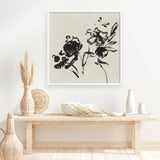 Shop Black Florals I (Square) Art Print a painted abstract themed wall art print from The Print Emporium wall artwork collection - Buy Australian made fine art painting style poster and framed prints for the home and your interior decor room, TPE-PC-EZ944-AP
